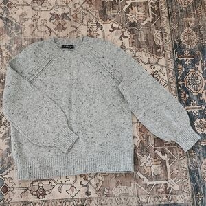 NWT Lauren Ralph Lauren heather grey wool blend sweater sz L